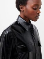 Emmet Vegan Leather Overshirt - Image 4