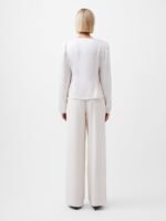 Ennis Satin Lace V-Neck Blouse - Image 4